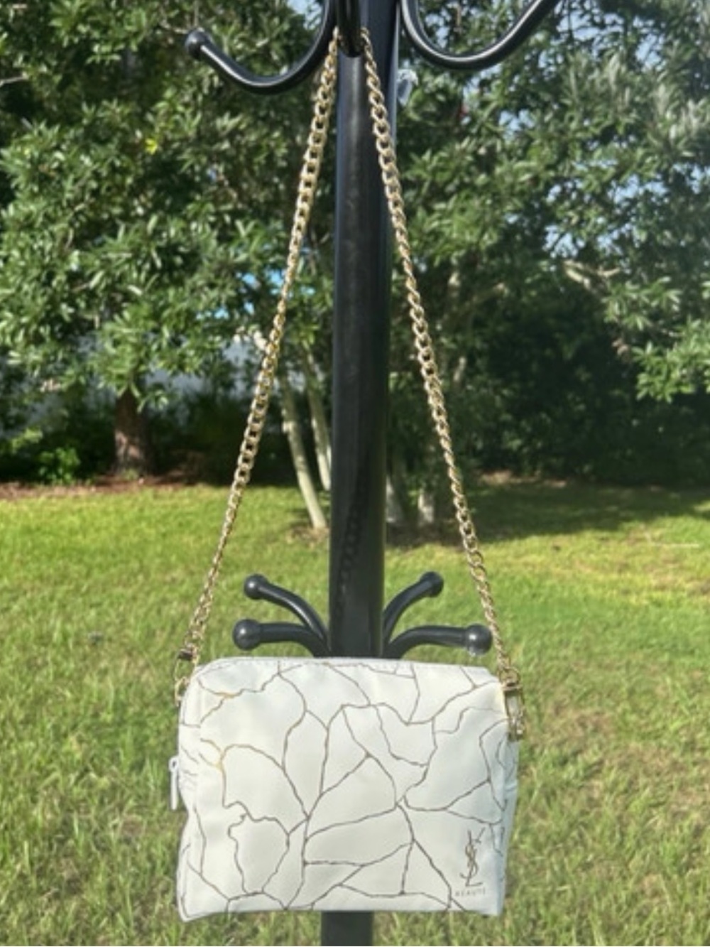New YSL Beaute cosmetic bag with detachable chain strap